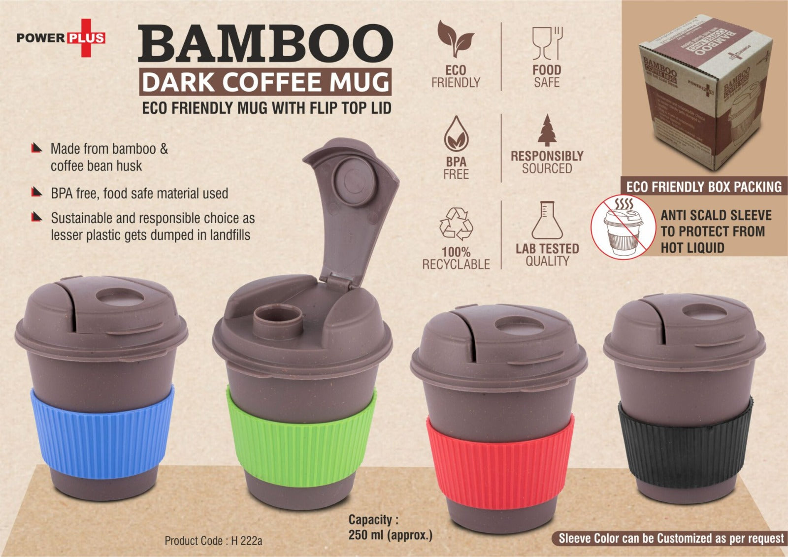 Bamboo Dark Coffee Mug